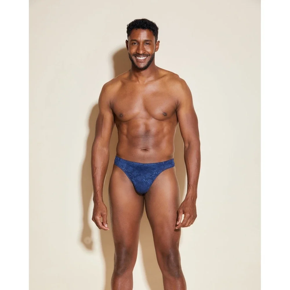 Cosabella Navy Blue Never Say Never Lace G-String Thong‎ Luxury Italian Lingerie